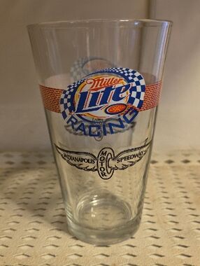 Miller Lite Pint Beer Glass Indianapolis Motor Speedway Indy Car